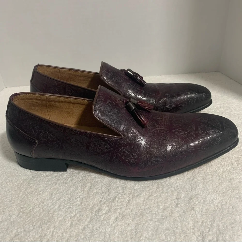 Steven Land purple men's dress shoes Leather‎ size 10M